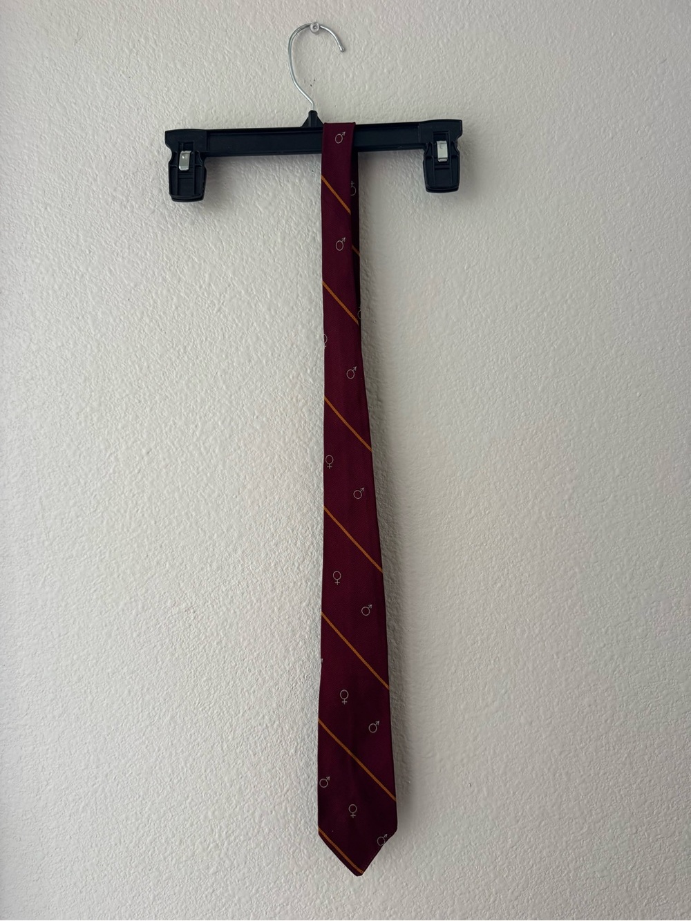 All Silk Gender Burgundy Striped Silk Tie